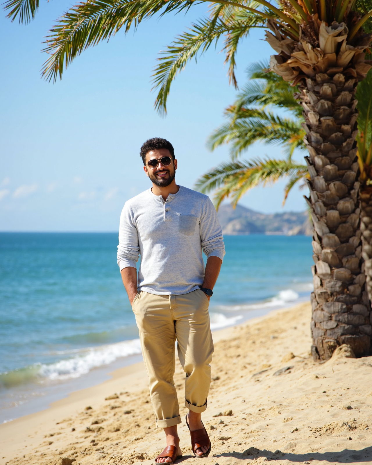 Template example Beach Escape 5 (male)
